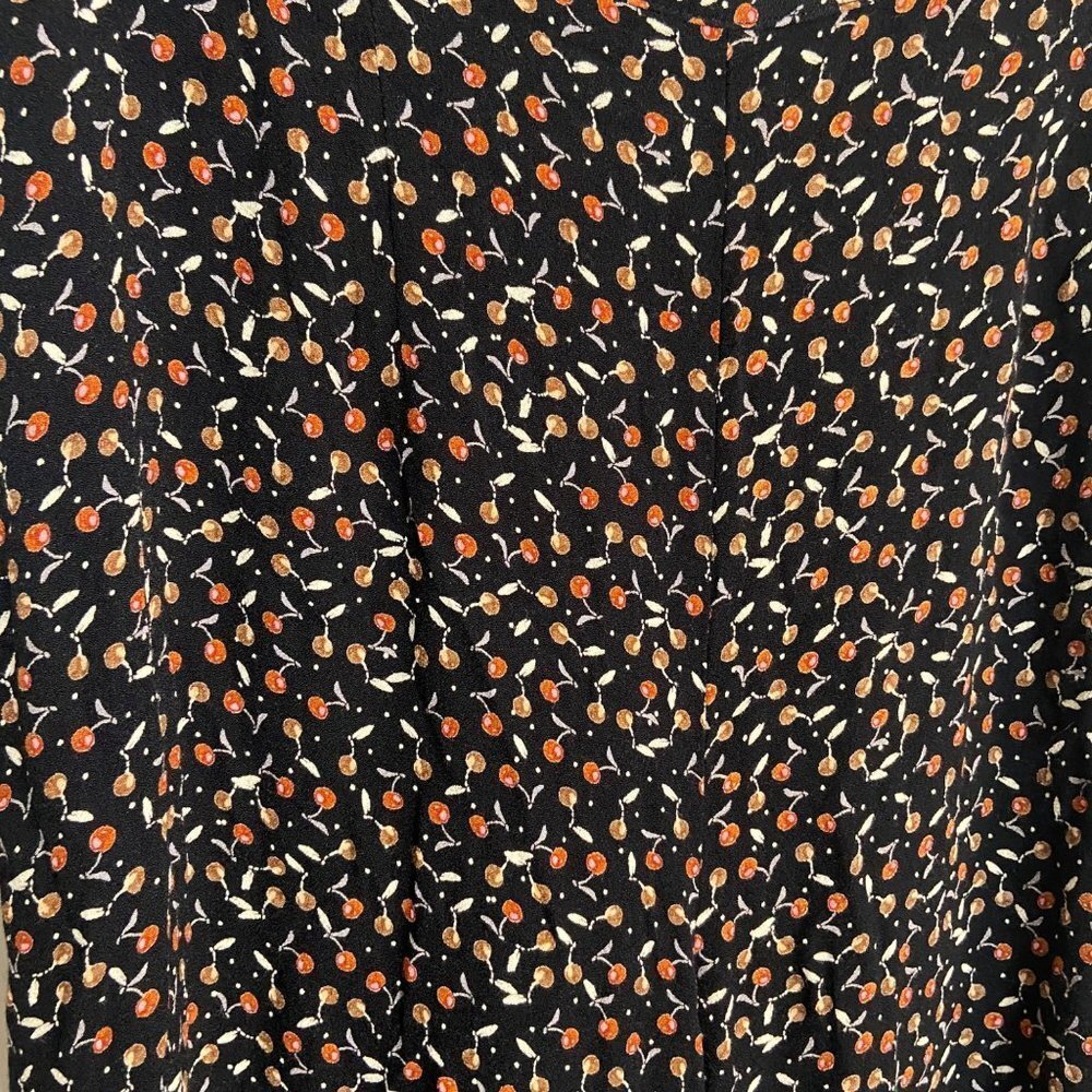 Free People Black Easy Peasy Cherry Crepe Wide Leg-sz 4 - Picture 3 of 8